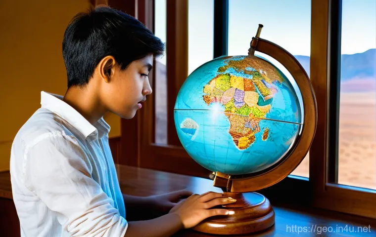 지리학과 사회학 - **A thoughtful young student exploring the world through geography.**
    A young adult, casually dr...