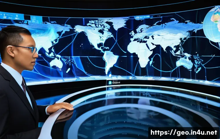 지리학적 모델 - **Prompt: AI-Powered Climate Forecast Sphere**
    "A visually striking, futuristic scene showing a ...